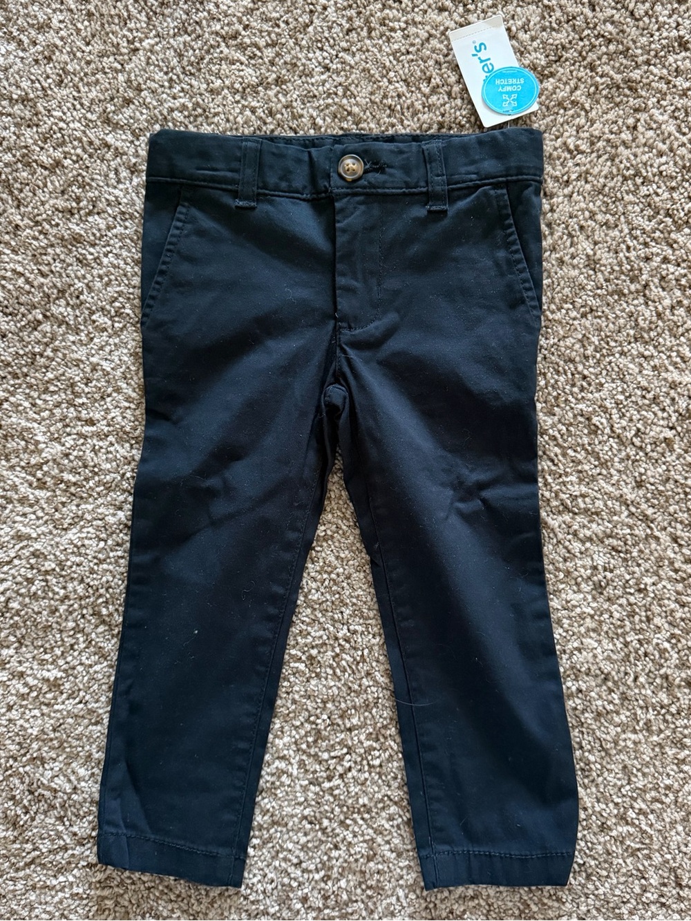 Carter’s Boys Black Chino Pants Size 2T NWT